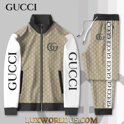 GUCCI | Premium Stand Collar Jacket & Pants Set 2025 TD33