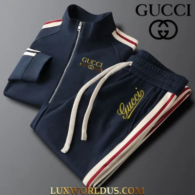 GUCCI | Premium Stand Collar Jacket & Pants Set 2025 TD28